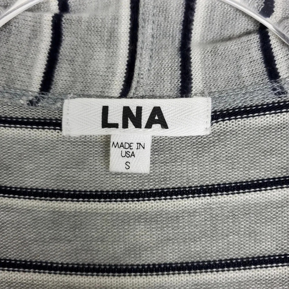 LNA Brushed Divergence Striped Open Front Cardigan S - Picture 4 of 10